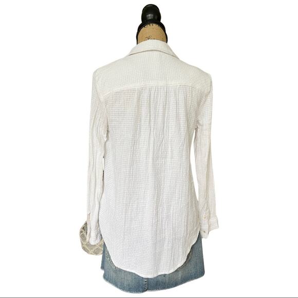 Anthropologie Pilcro  Classic Textured Style No. 4110317990117 white SIZE XS - Picture 8 of 15